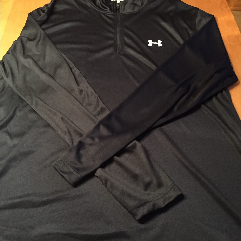 Under Amour 1/4 Zipper Black Pullover (2XL)